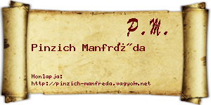 Pinzich Manfréda névjegykártya